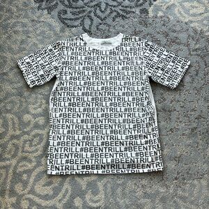 Thom Browne #BEENTRILL Glitter T-shirt White Black